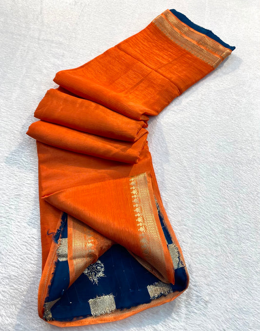 ✨ PREMIUM QUALITY VISCOSE  SILK SAREES  WITH SEQUENCE BLOUSE ✨