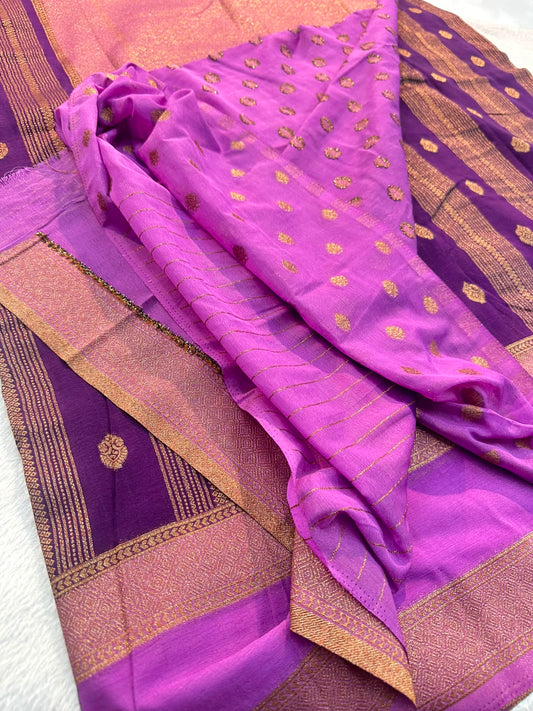 ✨ PREMIUM TRENDY PURE KADDI GEORGETTE SILK SAREES✨
