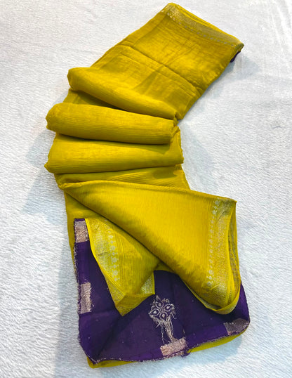 ✨ PREMIUM QUALITY VISCOSE  SILK SAREES  WITH SEQUENCE BLOUSE ✨
