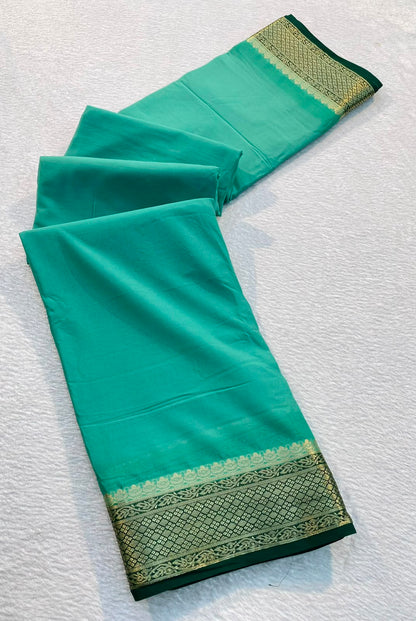 PREMIUM TRENDY SEMI MYSORE CRAPE SILK SAREES